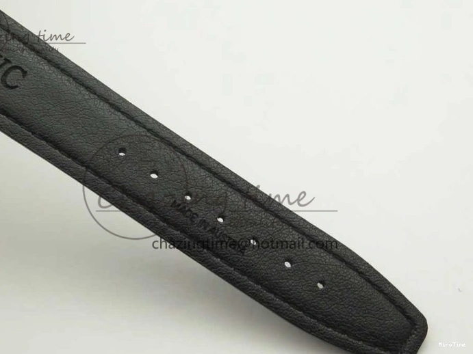 MIROTIME 0105 Supportive Portofino Automatic SS AF 1:1 Best Edition White Dial on Black Croco Leather Strap A 7184